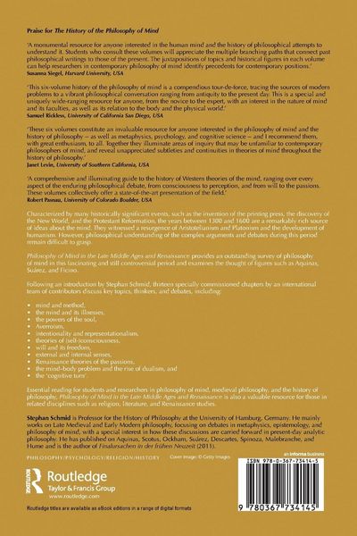 Produktbild: Philosophy of Mind in the Late Middle Ages and Renaissance