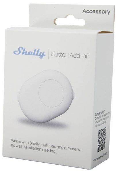 Produktbild: Shelly Button Add-on wei&szlig; Erweiterungsmodul Wi-Fi