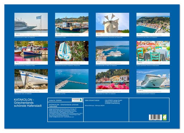 Produktbild: KATAKOLON - Griechenlands sch&ouml;nste Hafenstadt (Wandkalender 2026 DIN A2 quer), CALVENDO Monatskalender