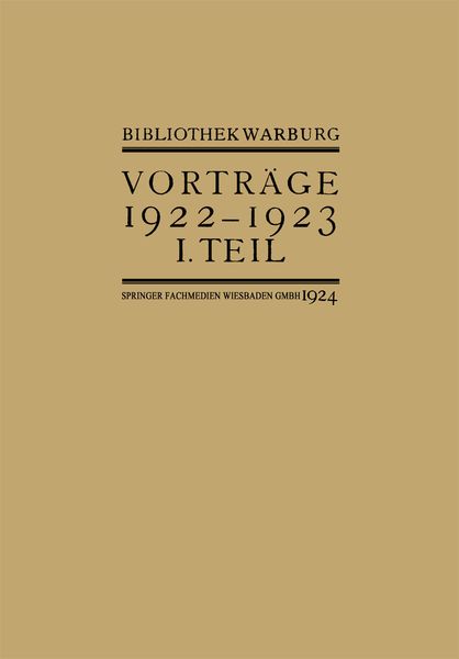 Produktbild: Vortr&auml;ge der Bibliothek Warburg
