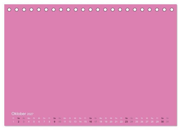 Produktbild: Bastelkalender - Pink (Tischkalender 2027 DIN A5 quer), CALVENDO Monatskalender