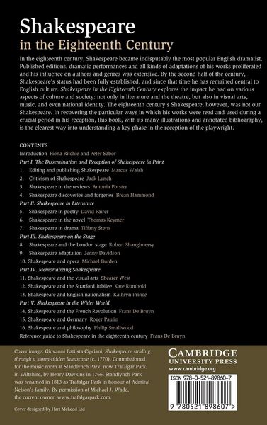 Produktbild: Shakespeare in the Eighteenth Century