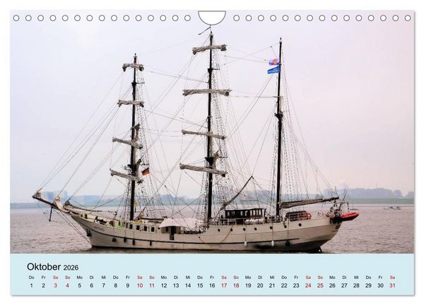 Produktbild: Parade der Windjammer - 2026 (Wandkalender 2026 DIN A4 quer), CALVENDO Monatskalender