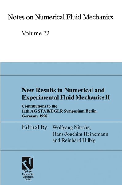 Produktbild: New Results in Numerical and Experimental Fluid Mechanics II