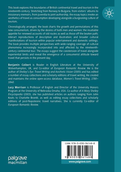 Produktbild: Continental Tourism, Travel Writing, and the Consumption of Culture, 1814&ndash;1900