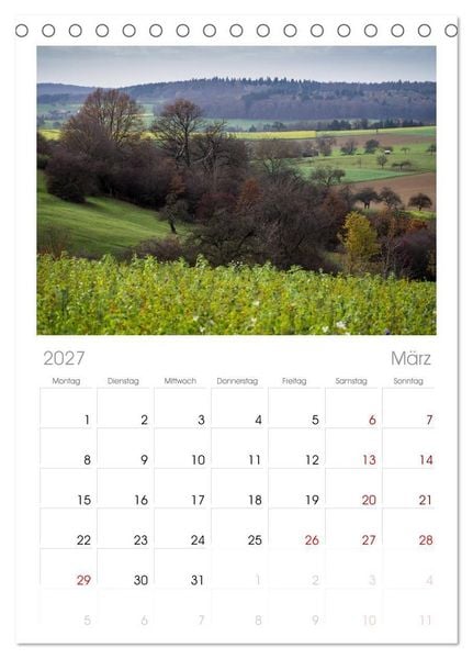 Produktbild: Tischplaner 2027 - Sch&ouml;ner Kraichgau (A5 Tischkalender zum Aufstellen) CALVENDO