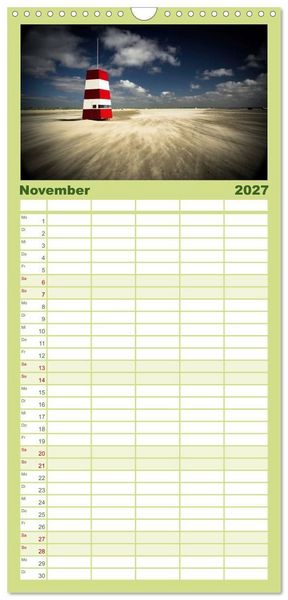 Produktbild: Familienplaner 2027 - Fan&oslash; - Himmel, Hav og mere mit 5 Spalten (Wandkalender, 21 x 45 cm) CALVENDO