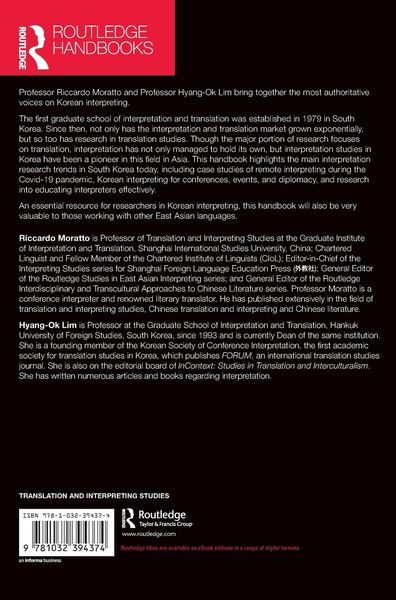 Produktbild: The Routledge Handbook of Korean Interpreting
