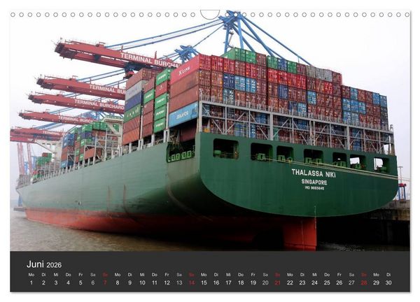 Produktbild: Hafen Hamburg 2026 (Wandkalender 2026 DIN A3 quer), CALVENDO Monatskalender