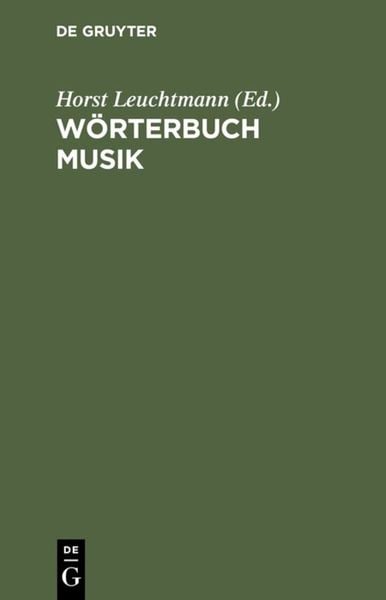 Produktbild: W&ouml;rterbuch Musik