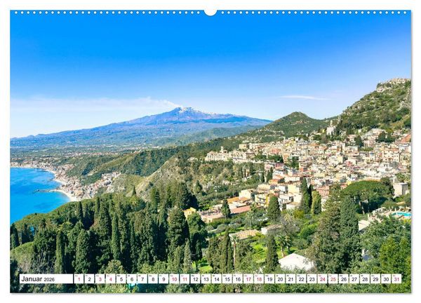 Produktbild: Taormina - Juwel Siziliens mit antikem Charme (hochwertiger Premium Wandkalender 2026 DIN A2 quer), Kunstdruck in Hochglanz