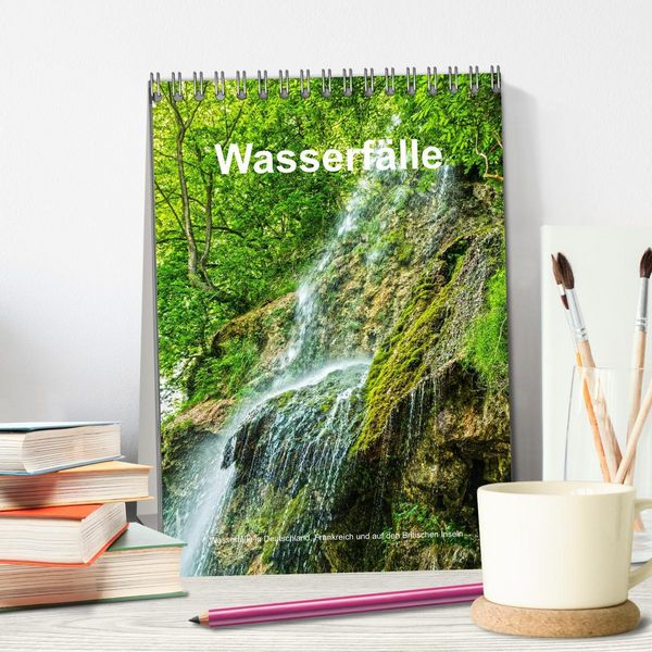 Produktbild: Wasserf&auml;lle in Deutschland, Frankreich und auf den Britischen Inseln (Tischkalender 2026 DIN A5 hoch), CALVENDO Monatskalender