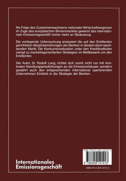 Produktbild: Internationales Emissionsgesch&auml;ft