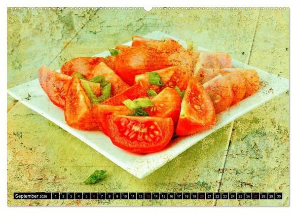 Produktbild: Italian Food - Vintage Design (hochwertiger Premium Wandkalender 2026 DIN A2 quer), Kunstdruck in Hochglanz