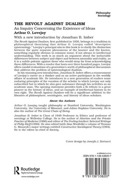 Produktbild: The Revolt Against Dualism