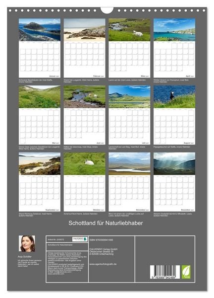 Produktbild: Schottland f&uuml;r Naturliebhaber (Wandkalender 2027 DIN A3 hoch), CALVENDO Monatskalender