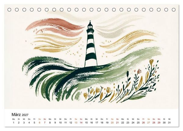 Produktbild: Ein Jahr in sanften Farben (Tischkalender 2027 DIN A5 quer), CALVENDO Monatskalender