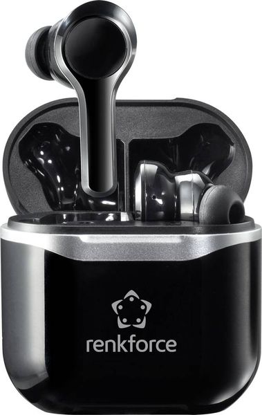 Produktbild: Renkforce RF-NCE-500 In Ear Kopfh&ouml;rer Bluetooth&reg; Schwarz Noise Cancelling Headset, Lautst&auml;rkeregelung