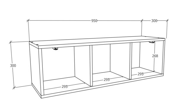 Produktbild: Holz Wandregal Wandschrank Klappschrank Arila L