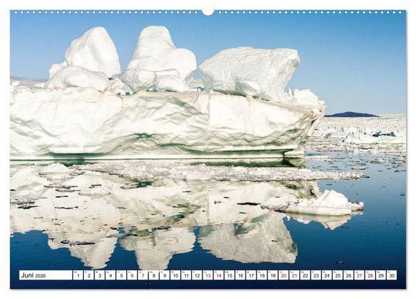Produktbild: Eisberge - Gr&ouml;nlands magische Eisgestalten (hochwertiger Premium Wandkalender 2026 DIN A2 quer), Kunstdruck in Hochglanz