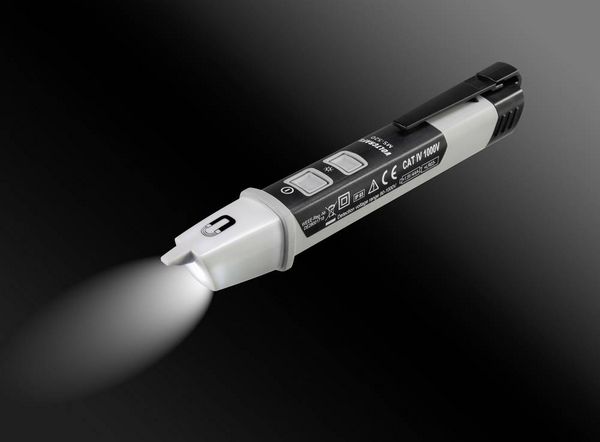 Produktbild: VOLTCRAFT MS-520 Ber&uuml;hrungsloser Spannungspr&uuml;fer CAT IV 1000V LED, Akustik
