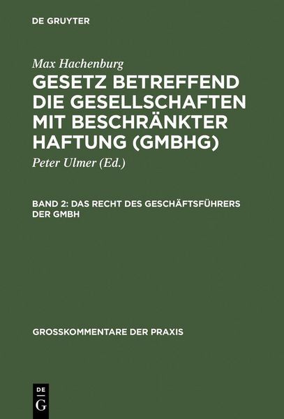 Produktbild: Das Recht des Gesch&auml;ftsf&uuml;hrers der GmbH