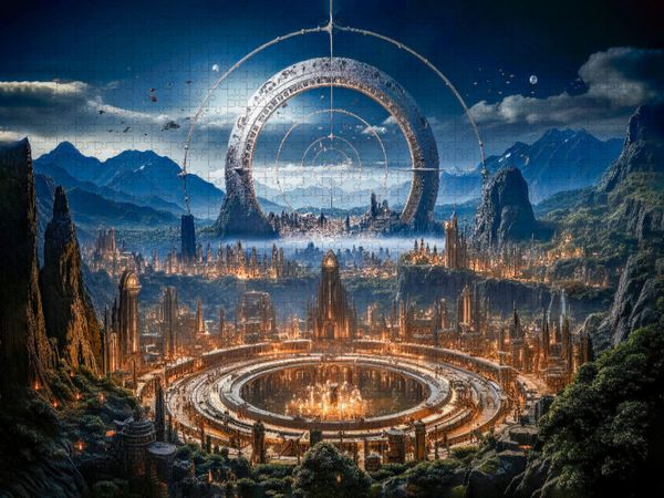 Produktbild: CALVENDO Puzzle St&auml;dte, die auf fernen Planeten gedeihen | 2000 Teile Lege-Gr&ouml;&szlig;e 90x67cm Foto-Puzzle f&uuml;r gl&uuml;ckliche Stunden