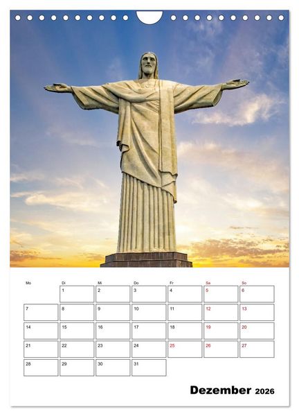 Produktbild: Rio de Janeiro - Reiseplaner (Wandkalender 2026 DIN A4 hoch), CALVENDO Monatskalender