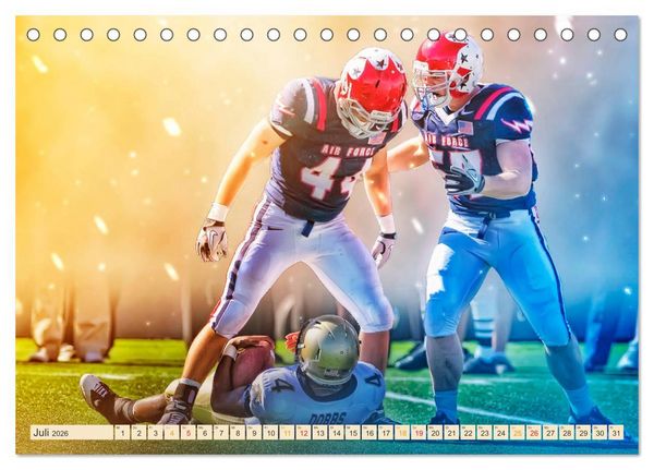 Produktbild: American Football - Fight (Tischkalender 2026 DIN A5 quer), CALVENDO Monatskalender