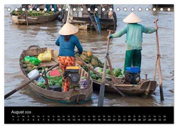 Produktbild: Das Mekong-Delta (Tischkalender 2026 DIN A5 quer), CALVENDO Monatskalender