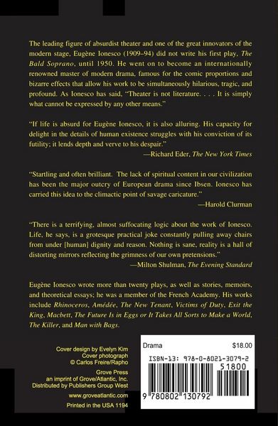 Produktbild: The Bald Soprano and Other Plays