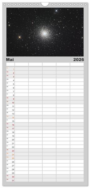 Produktbild: Familienplaner 2026 - Beeindruckendes Universum mit 5 Spalten (Wandkalender, 21 x 45 cm) CALVENDO