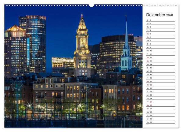 Produktbild: Stadtansichten aus Boston (Wandkalender 2026 DIN A2 quer), CALVENDO Monatskalender