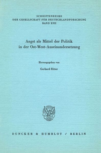 Produktbild: Angst als Mittel der Politik in der Ost-West-Auseinandersetzung.