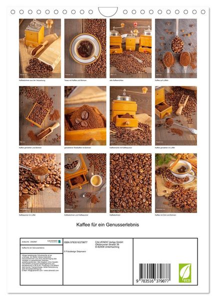 Produktbild: Kaffee für ein Genusserlebnis (Wandkalender 2026 DIN A4 hoch), CALVENDO Monatskalender