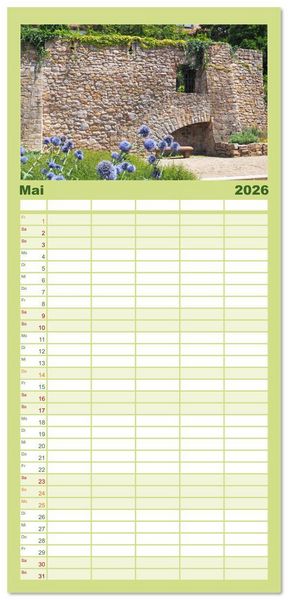 Produktbild: Familienplaner 2026 - Heppenheim - Weinstadt unter der Starkenburg mit 5 Spalten (Wandkalender, 21 x 45 cm) CALVENDO