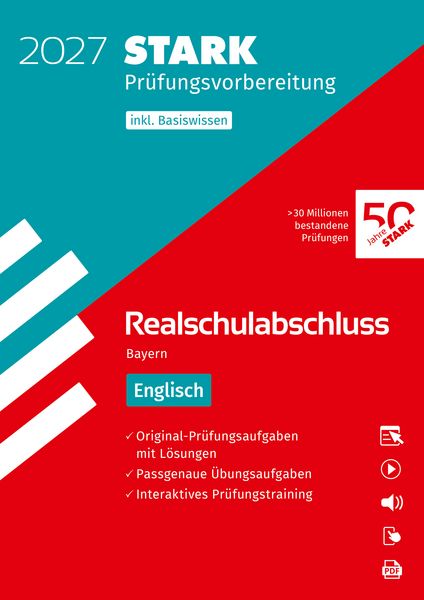 Produktbild: STARK Englisch - Realschulabschluss 2027 Bayern - Pr&uuml;fungsvorbereitung inkl. Basistraining