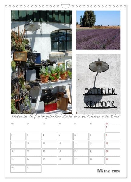 Produktbild: G&auml;rten in Schweden (Wandkalender 2026 DIN A3 hoch), CALVENDO Monatskalender