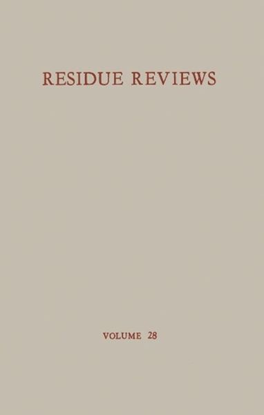 Produktbild: Residue Reviews / R&uuml;ckstands-Berichte