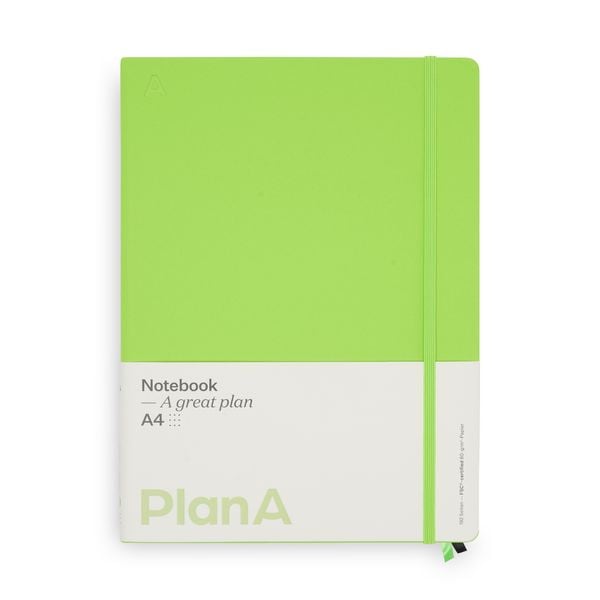 Produktbild: Notizbuch A4 Hardcover Kiwi Green Punktiert, 192 Seiten