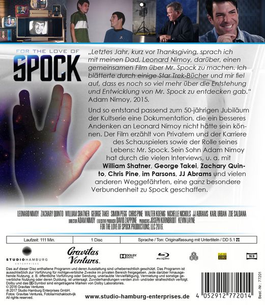 Produktbild: For the Love of Spock (OmU)