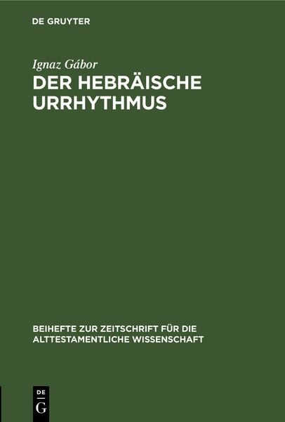 Produktbild: Der hebr&auml;ische Urrhythmus