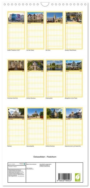 Produktbild: Familienplaner 2026 - Ostwestfalen - Paderborn mit 5 Spalten (Wandkalender, 21 x 45 cm) CALVENDO