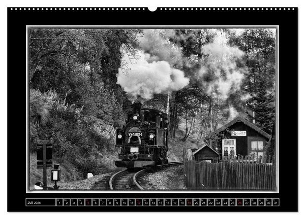 Produktbild: Unter Dampf - Mit der Pre&szlig;nitztalbahn durchs Erzgebirge (hochwertiger Premium Wandkalender 2026 DIN A2 quer), Kunstdruck in Hochglanz