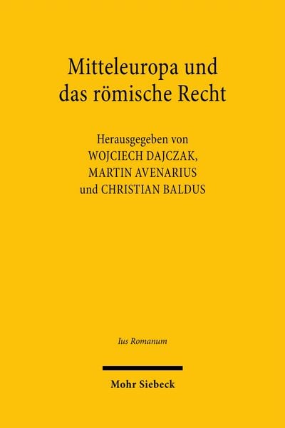 Produktbild: Mitteleuropa und das r&ouml;mische Recht