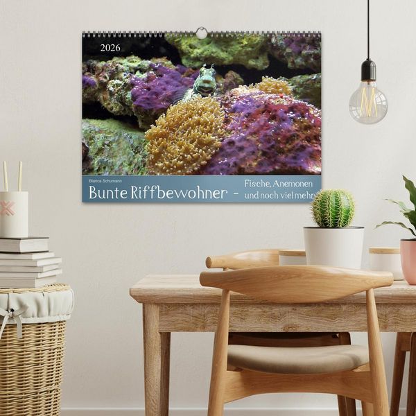 Produktbild: Bunte Riffbewohner - Fische, Anemonen und noch viel mehr (Wandkalender 2026 DIN A3 quer), CALVENDO Monatskalender