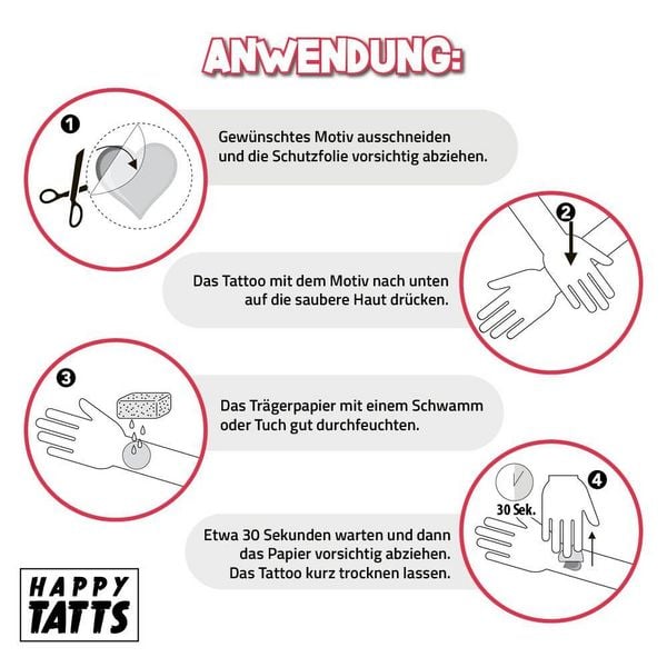 Produktbild: Happy Tatts, Kinder-Tattoos 'Mix' (125 Stk.)