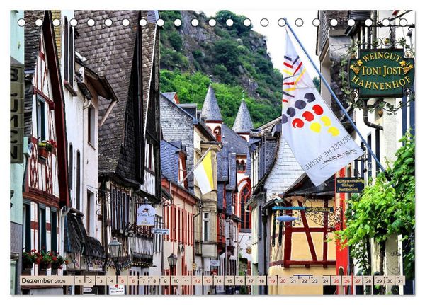 Produktbild: Bacharach - Sehenswerter Ort am Mittelrhein (Tischkalender 2026 DIN A5 quer), CALVENDO Monatskalender