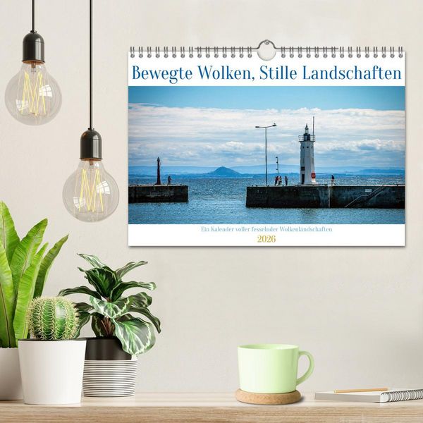 Produktbild: Bewegte Wolken, Stille Landschaften (Wandkalender 2026 DIN A4 quer), CALVENDO Monatskalender