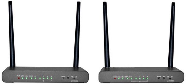 Produktbild: SpeaKa Professional SP-HDE-620 HDMI-Funk&uuml;bertragung (Set) 100 m 5 GHz 3840 x 2160 Pixel KVM-Funktion (Tastatur, Bildschirm, Maus), mit Loop-Funktion